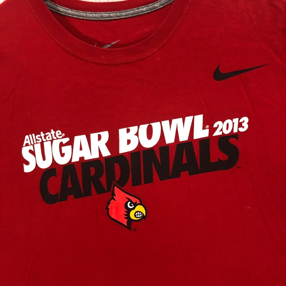 Nike Cardinals Sugar Bowl 2013 T-Shirt NCAA College Football Red Men's‎ Size L
